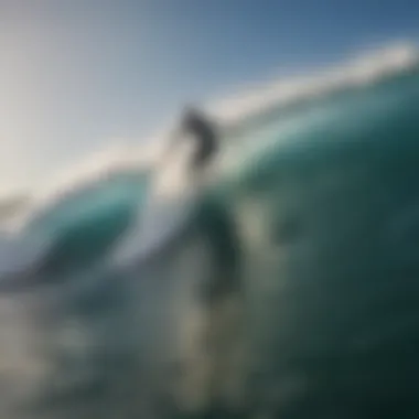 A surfer riding a massive wave, demonstrating the thrill and skill involved in wave surfing