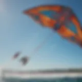 Close-up view of the Ocean Rodeo Flite kite showcasing its intricate design and technology.