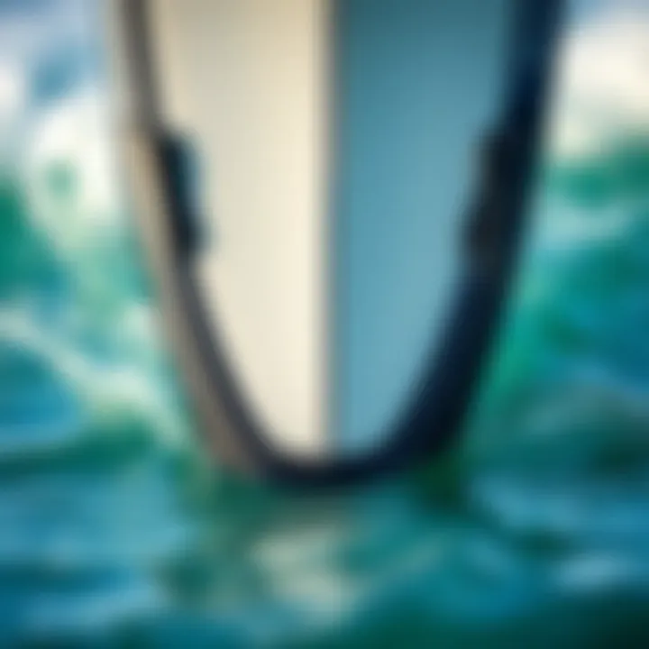 Innovative Tail Design of the Osprey Surfboard Close-up view of the Osprey surfboard showcasing its unique tail design