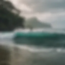 Stunning Pacific coastline of Panama showcasing ideal surf conditions