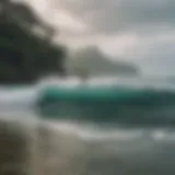 The Ideal Surf Conditions of Panama Stunning Pacific coastline of Panama showcasing ideal surf conditions