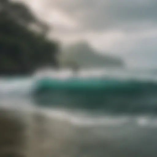 The Ideal Surf Conditions of Panama Stunning Pacific coastline of Panama showcasing ideal surf conditions