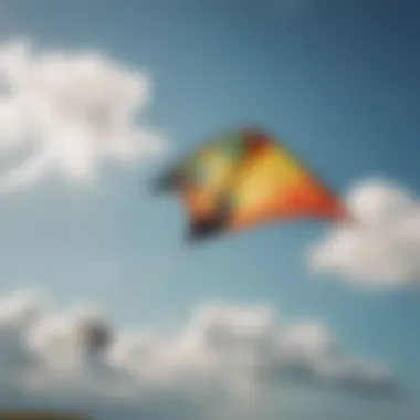 High-performance kite soaring in the sky