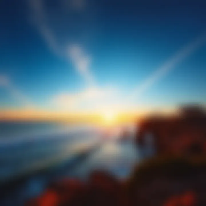 Stunning Surf Destination A stunning coastline surf destination at sunset