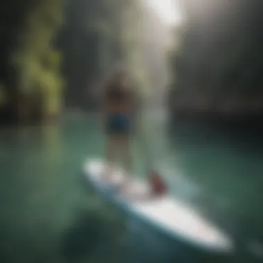 Paddle board in calm waters