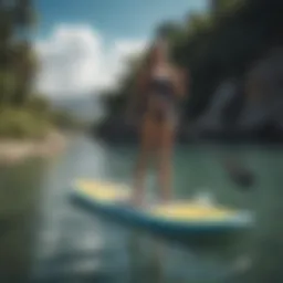 Sleek design of a stand up paddle board