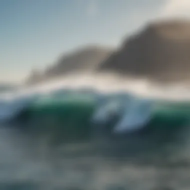 Breathtaking view of surfers riding waves at Punta de Lobos