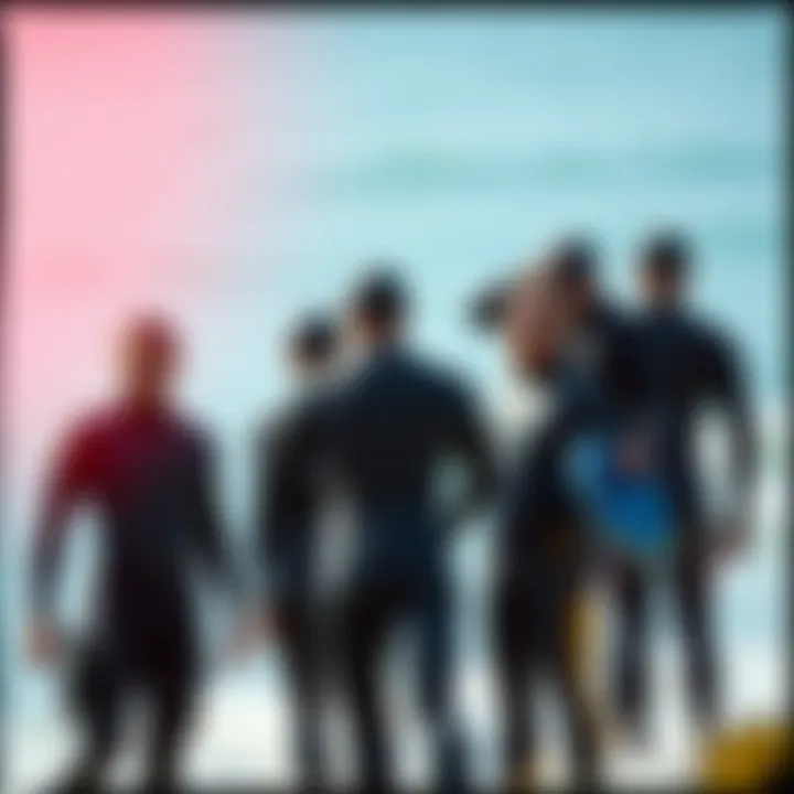 Collection of different wetsuit types for various watersports