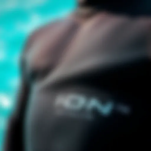 Close-up view of innovative wetsuit material
