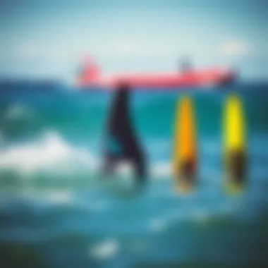 Comparison of thruster fins with other fin types illustrating performance benefits