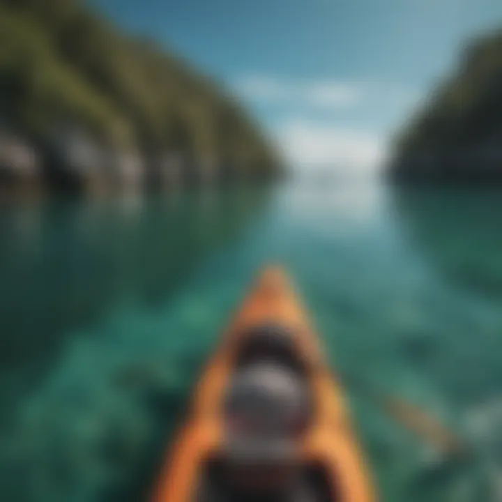 A vibrant scene of kayaking on the crystal-clear waters of Tigertail Beach.