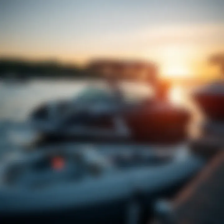 The aesthetic appeal of top-rated wakeboard boats Stylish wakeboard boat docked at sunset