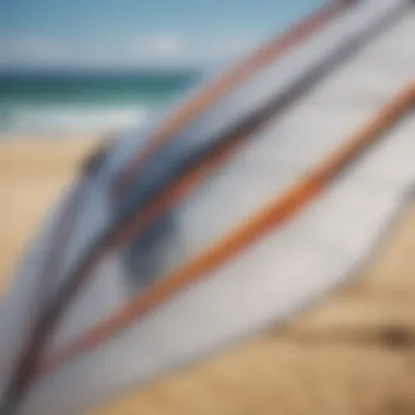 Close-up view of a well-maintained used 12m kite showcasing its features