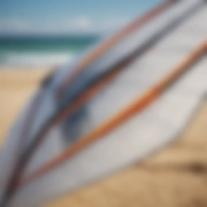 Close-up view of a well-maintained used 12m kite showcasing its features