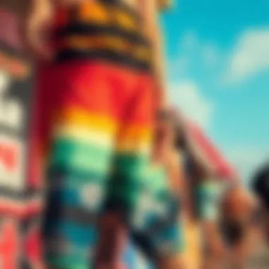 Diverse Designs of Volcom Surf Trunks Stylish display of various Volcom surf trunk designs