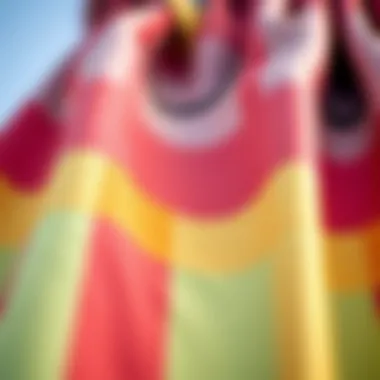 Quality Fabric of Volcom Surf Trunks Close-up of high-quality fabric used in Volcom surf trunks