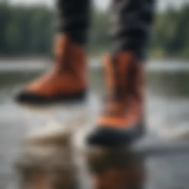 Xcel Drylock Booties in action during a watersport activity.