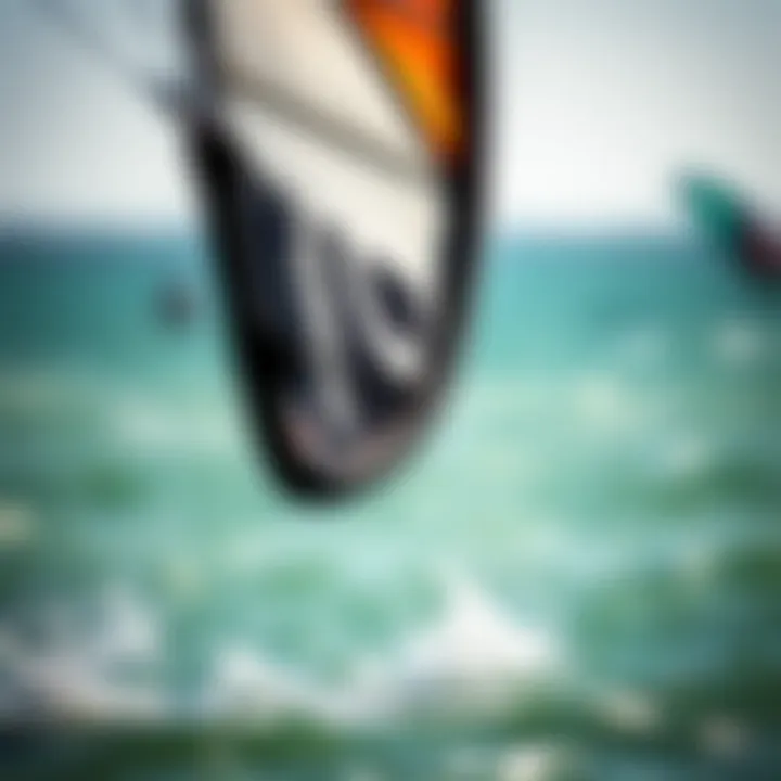 Close-up of a quality kite for kiteboarding