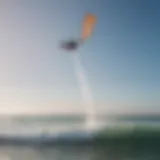 A kitesurfer soaring above the waves in Portugal