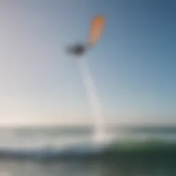 A kitesurfer soaring above the waves in Portugal
