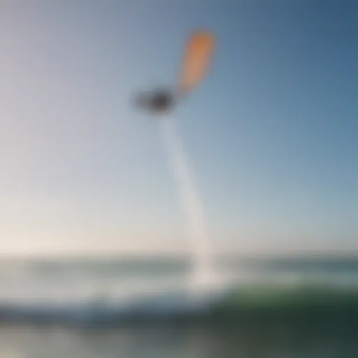 A kitesurfer soaring above the waves in Portugal