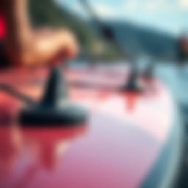 Innovative Design of Laird SUP Boards A close-up view of the innovative design elements of Laird SUP boards