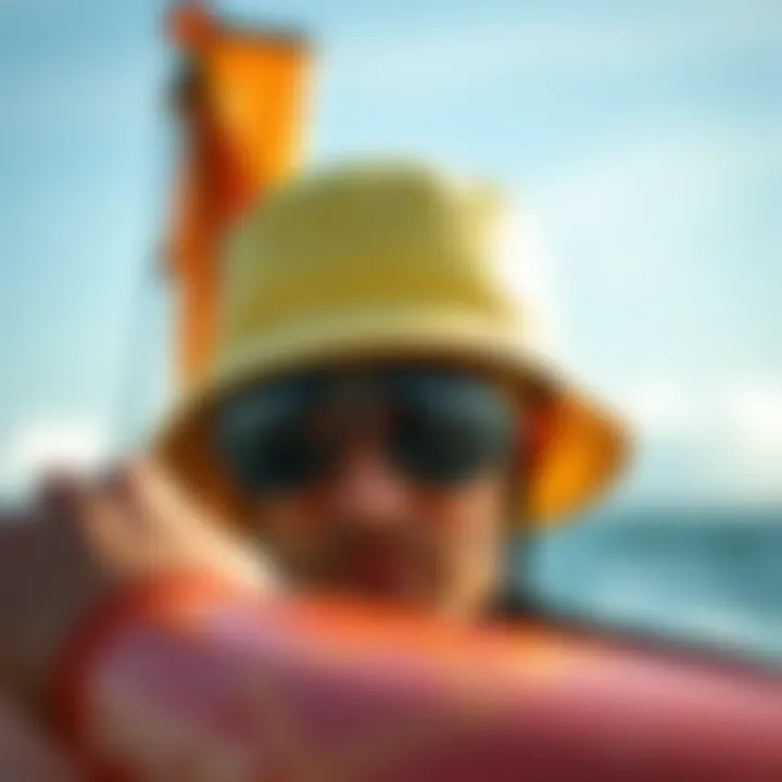 Maintenance of a waterproof surf hat in a vibrant setting