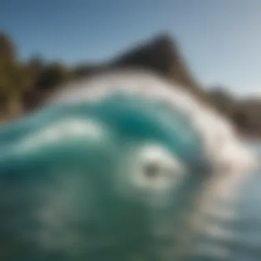 A stunning view of a man-made wave pool capturing the essence of surfing