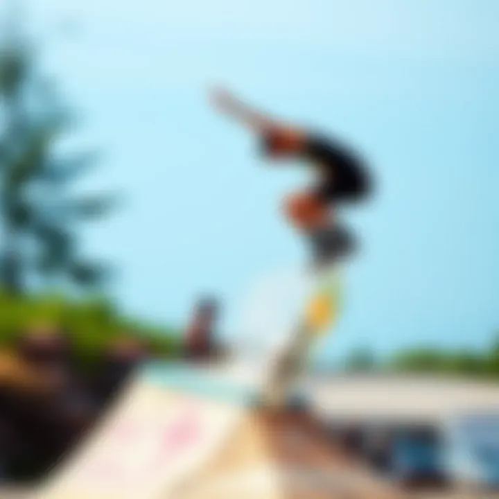 An athlete demonstrating advanced ollie variations on a ramp