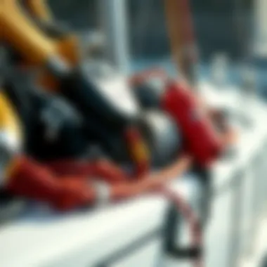 Essential Sailing Gear Close-up of sailing gear and equipment