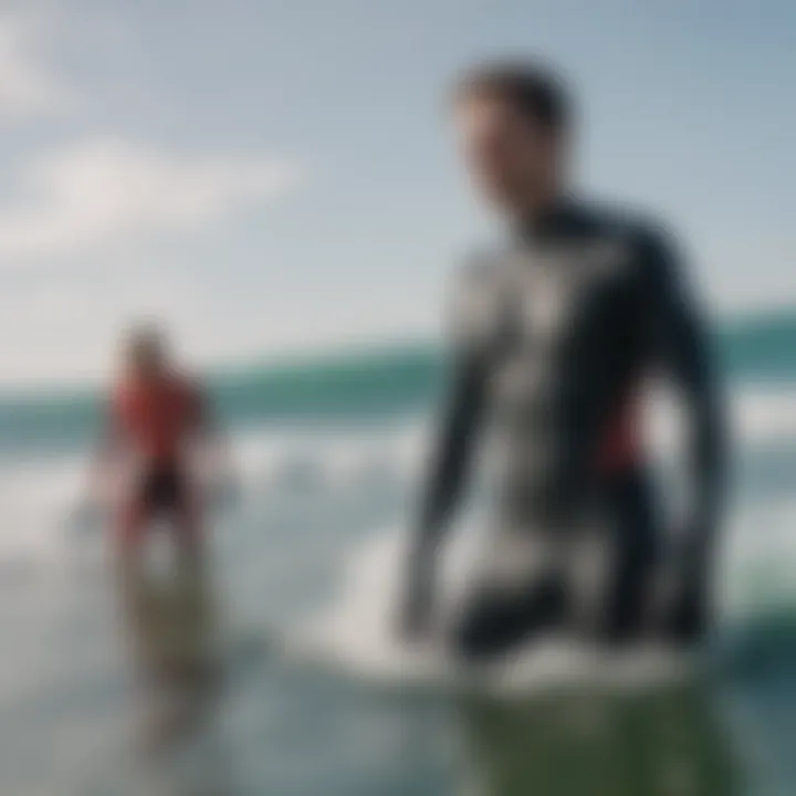 Diverse water conditions highlighting surf suit performance