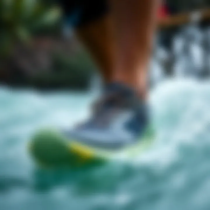 Olukai Nohea Mesh Shoe in action during a watersport activity