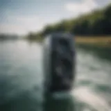 High-quality wakeboard tower speaker showcased on a boat