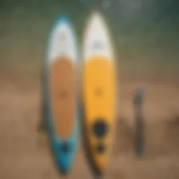 A visual comparison of paddle board sizes tailored for different heights