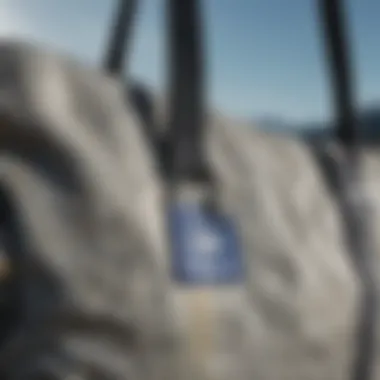 Detailed view of the Patagonia Ultralight Tote showcasing its material texture