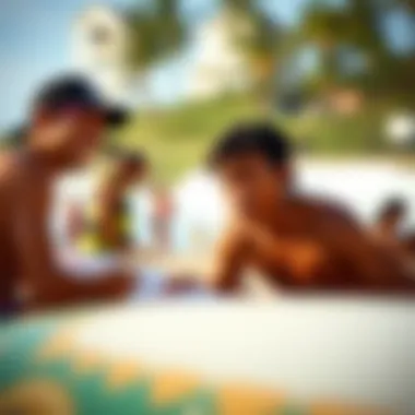 Community Life and Activities at Pipeline Local community engaging in beach activities at Pipeline