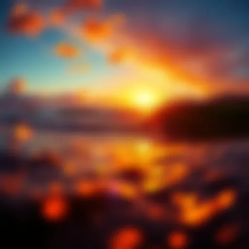 Breathtaking Sunset at Pipeline Stunning view of Pipeline surf break under a vibrant sunset