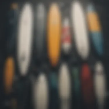 A collection of essential surfing equipment neatly arranged