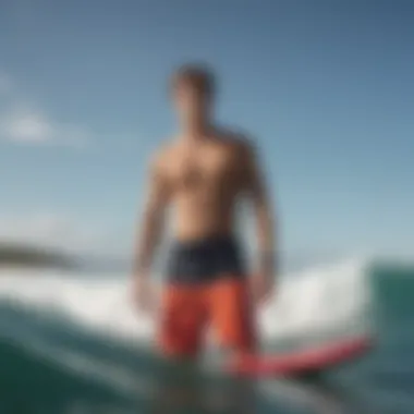 Surfer enjoying the waves while wearing Rip Curl boardshorts