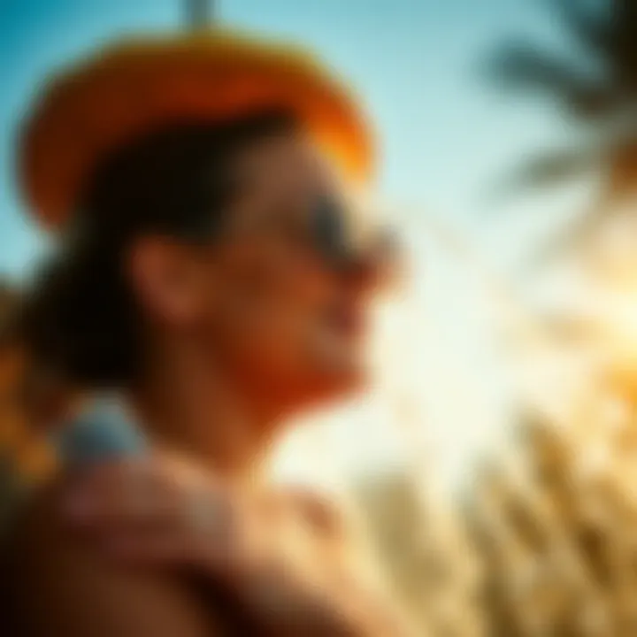 User enjoying a warm solar shower