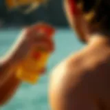 Application of Sun Bum sunscreen on skin