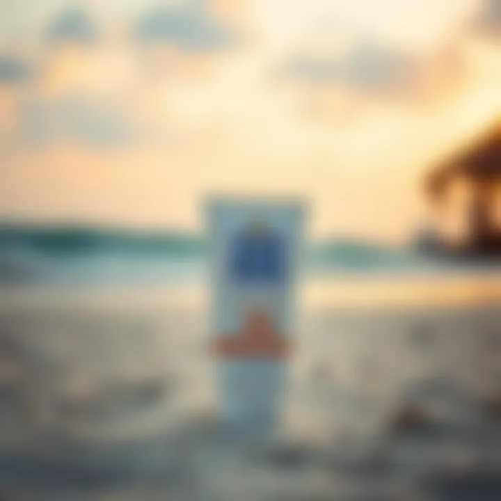 Sun Bum sunscreen on a beach setting