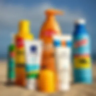 Different types of surf sunscreen products