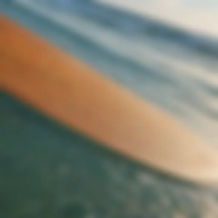 Understanding Surfboard Materials Close-up of surfboard materials showcasing durability