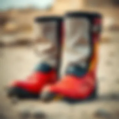 Illustration of materials used in surfing boots and gloves