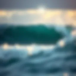 A breathtaking view of Hilo's surf breaks with crashing waves