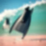 Innovative Swim Fin Design Close-up of swim fins designed for bodyboarding