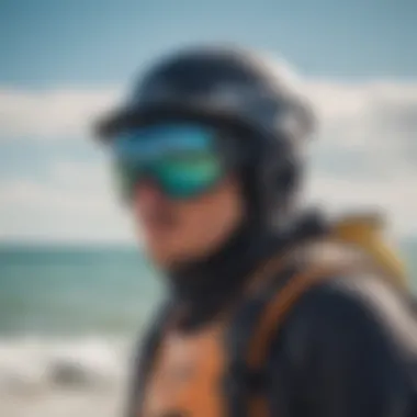 Close-up of advanced duotone kitesurfing gear