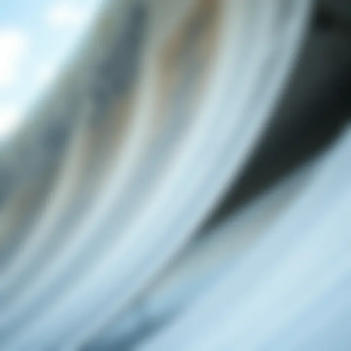 Surface Texture of Concrete Half Pipe Close-up of the texture and surface of a well-maintained concrete half pipe