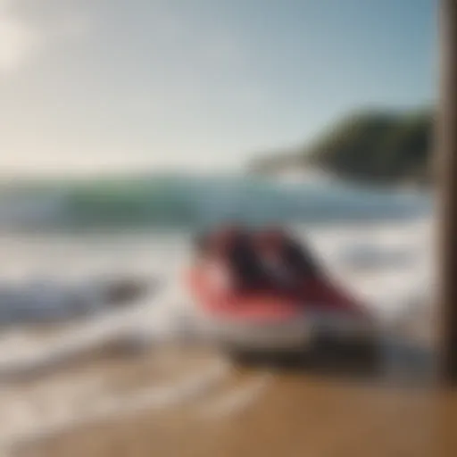 Vans footwear against a backdrop of ocean waves